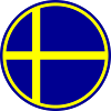 Schweden Flagge Kreis Symbol
