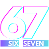 67 Néon Glitch Rétro, six-seven