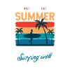 Summer Stay Fresh Surfing Vibes Graphic