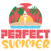 Perfect Summer Beach Sunset Retro Design