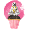 Yoga Panda Cupcake Rosa Carino Namaste Ohm