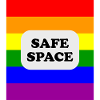 LGBT safe space rainbow flag