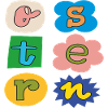bunte Oster Buchstaben