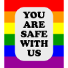 LGBT safe space rainbow flag