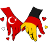 Turkey Germany Flag Holding Hands