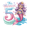 Mermaid 5th Birthday 5 Years