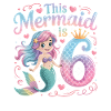 Mermaid 6th Birthday 6 Years