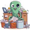 Alien Office Hero Recycling Chaos