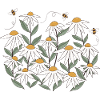 Wildflower with bees