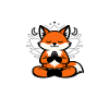 Meditierender Fuchs im Mandala