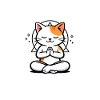 Cat Meditation Zen Pose