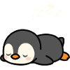 Süßes Pinguin-Nickerchen