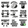 Power Gym Black Patterns Workout