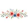 Aquarell Blumengemälde Kunstdruck