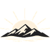 Berglandschaft im Sonnenaufgang