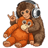 Monkey Punch Affe Musik hören 