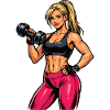 Powerful fitness heroine training