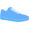 Blauer Sneaker Silhouette
