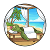 Beach Spa Turtle Animal Relaxing Art