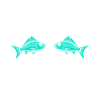 Totenkopf mit Fisch