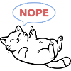 Laughing Cat Nope Middle Finger