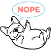 Frenchie Hund Nope Comic Bunt