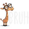 Bruh Giraf med Briller Sjov Meme