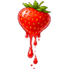 Strawberry with drops illustration