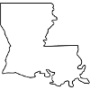 Louisiana outline map