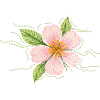 Cherry blossom in embroidery style