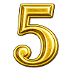 Golden Five Ornament
