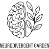 Neurodivergent Garden Brain Leaf Line Art