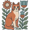 Cat Garden Blossom Friend Cat