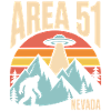 Area 51 Nevada UFO Retro Design