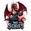 Drache mit Rockgitarre