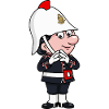 Cartoon Soldier with White Helmet