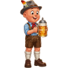 October Party Boy with Beer Mug