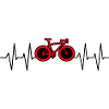 Fahrrad Herzschlag Radrennen