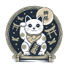 Maneki Neko Night Medallion