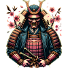 Blossom Samurai Mask Armor