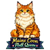 Maine Coon Fluff Queen Cat Design
