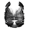 Circular Colosseum in Ruin