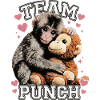 Funny Cute Baby Monkey Team Punch
