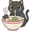 Cute Ramen Cat Cuddly Cat
