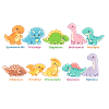 Bunte Dino-Truppe Niedliche Saurier