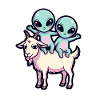 Bébé chèvre extraterrestre drôle