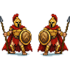 Double Gladiator Pixel Art