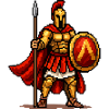 Spartan Warrior Pixel Art