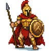 Spartan pixel warrior