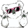 Cool koala with sunglasses